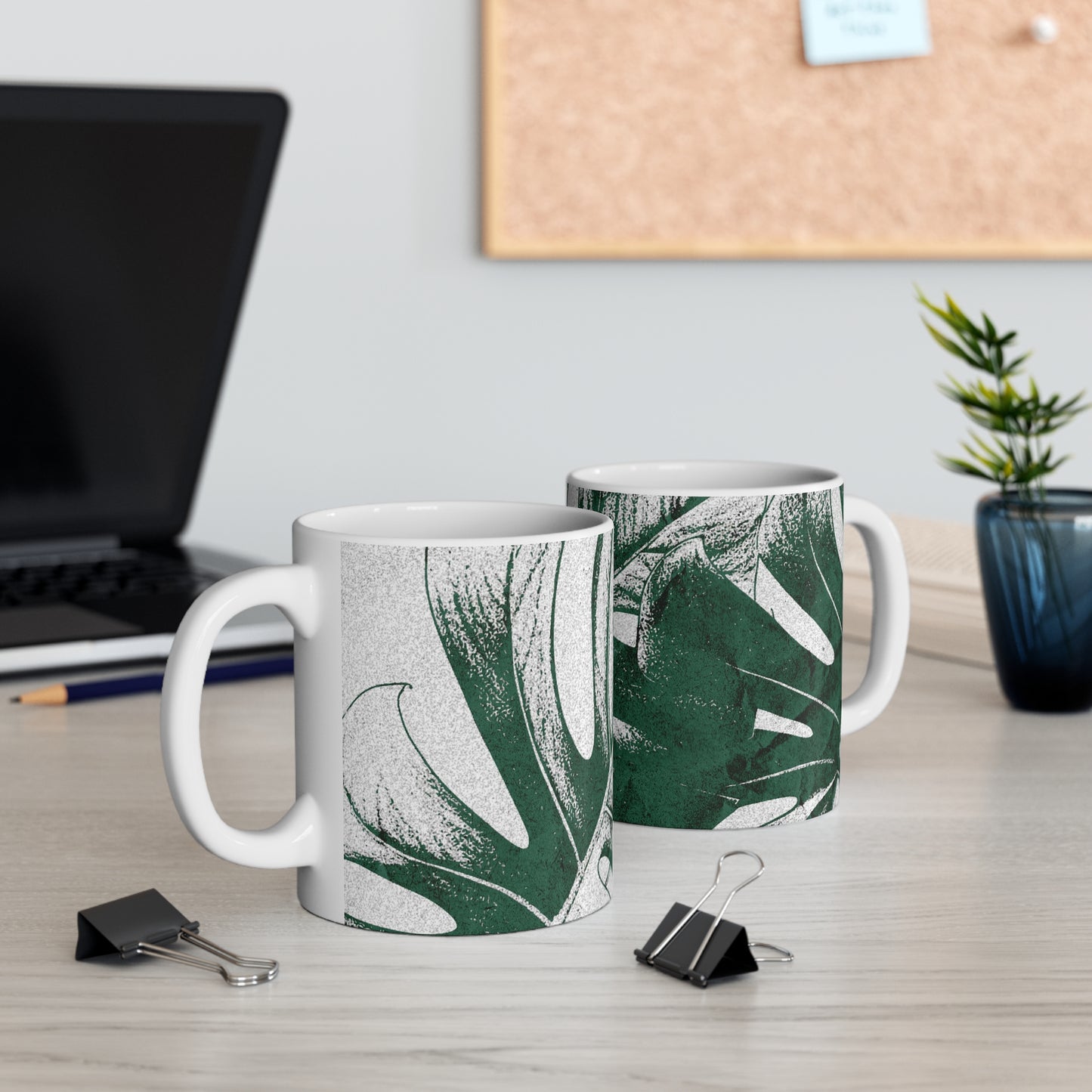 Monstera Leaf Green Mug