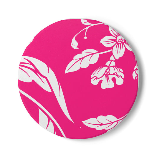 Pink Floral Ceramic Coaster Coordinated Collection