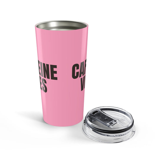 Light Pink Caffeine Vibes 20oz Stainless Steel Tumbler | Color Coordinated Collection