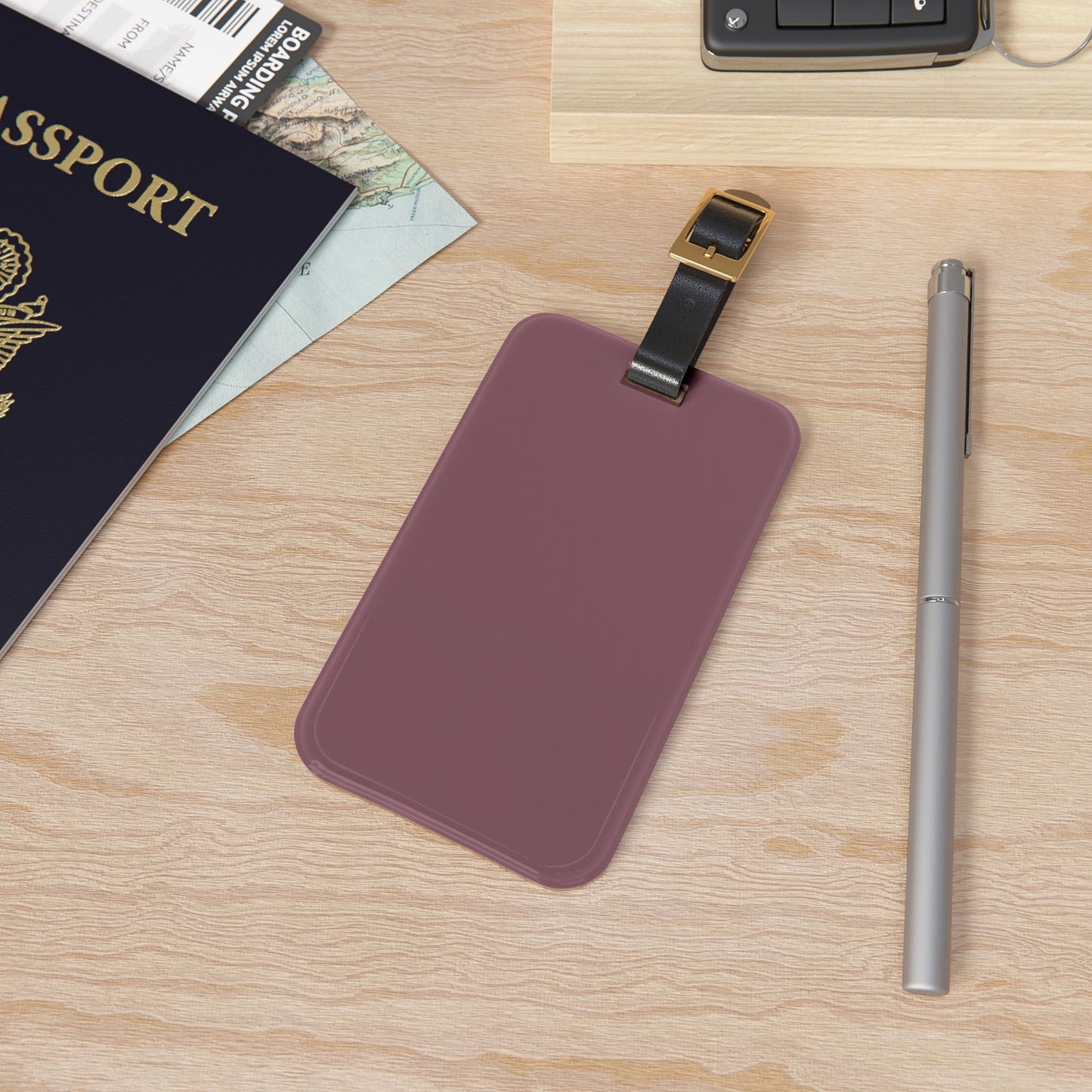 Mauve Luggage Tag Acrylic Travel Tag