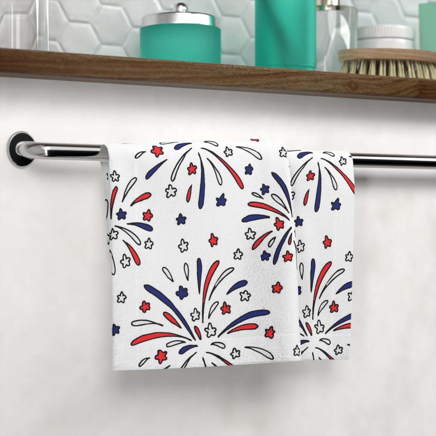 Fireworks Face Towel