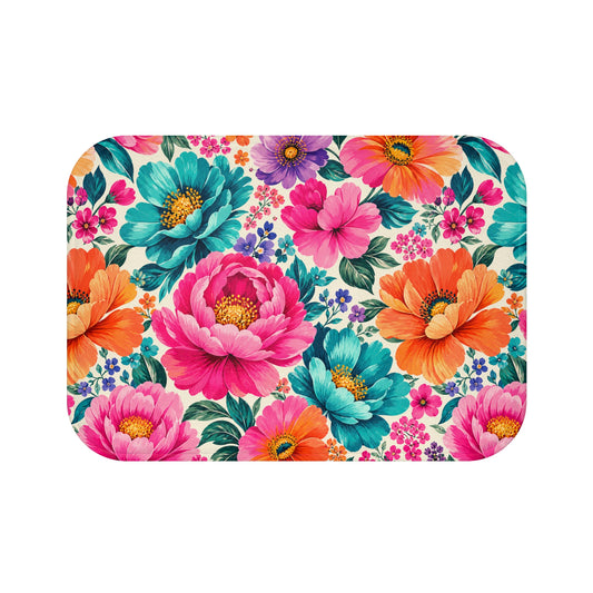 Dreamy Floral Bath Mat Floral Bathroom Mat