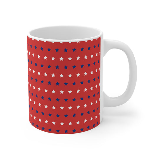 Red, White and Blue Stars Mug