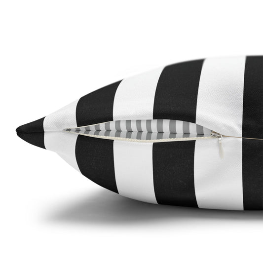 Black Stripe Canvas Pillow Cover 20x20