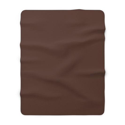 Chocolate Brown Sherpa Fleece Blanket Cozy Plush Throw 3 Sizes Soft Warm Blanket