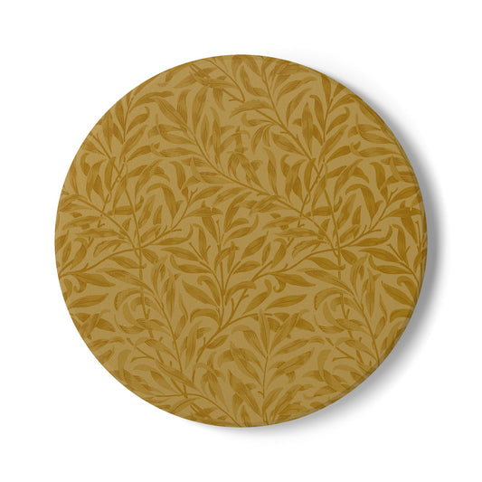 Muted Gold Leaves Coaster Square or Round Color Coordinated Collection