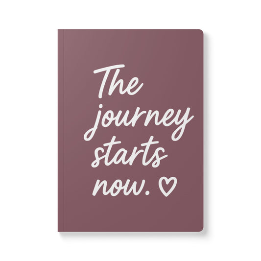 Mauve The Journey Starts Now A5 Lined Journal