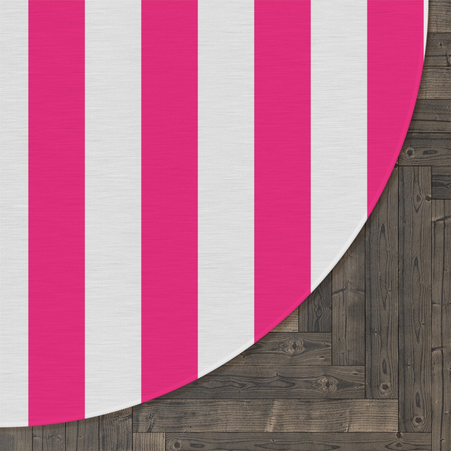 Pink Stripe Round Rug 60 Inch Pink and White Striped Area Rug Modern Aesthetic Decor