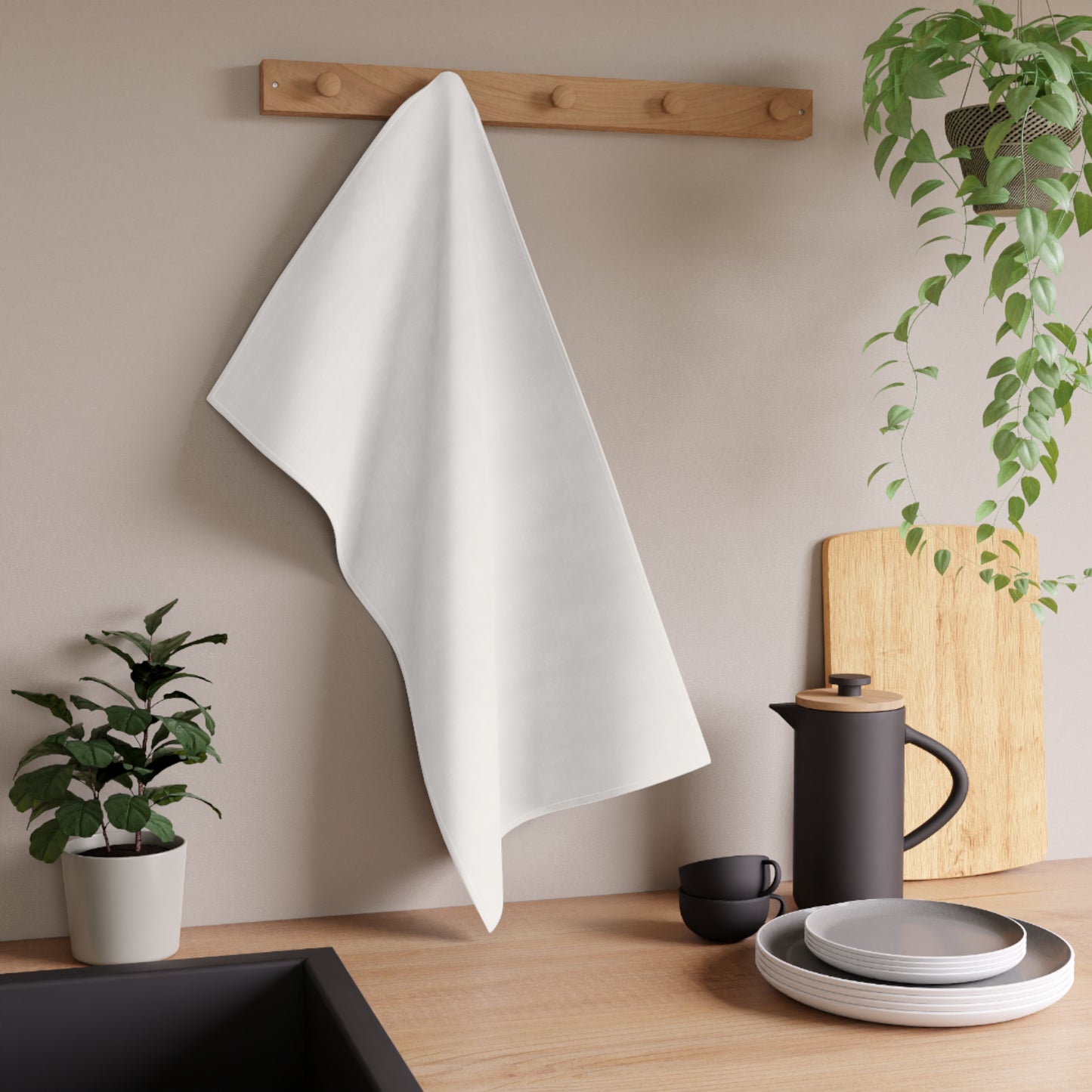 White Cotton Twill Tea Towel 18 x 30