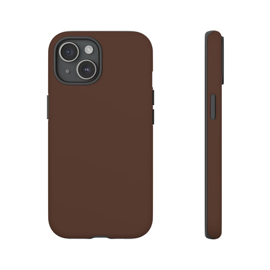 Chocolate Brown Tough Cell Phone Case Matte or Glossy Protective Case iPhone Samsung