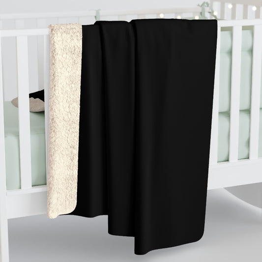 Black Sherpa Fleece Blanket Cozy Plush Throw 3 Sizes Soft Warm Blanket