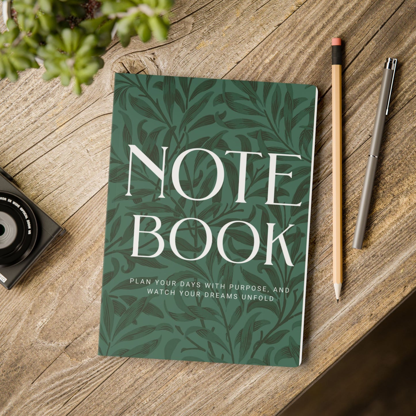 Leaf Green Leaves A5 Lined Journal Minimal Botanical Notebook | Coordinated Collection
