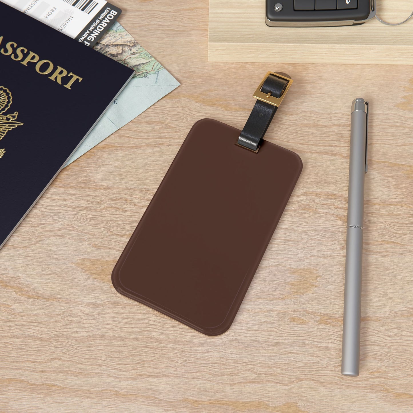 Chocolate Brown Luggage Tag Acrylic Travel Tag