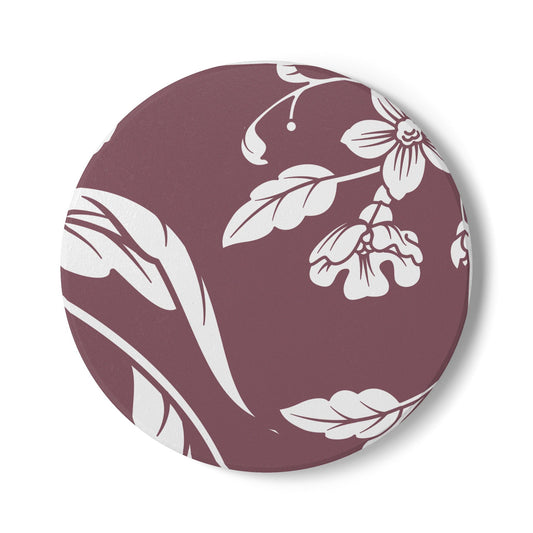 Mauve Floral Ceramic Coaster Coordinated Collection