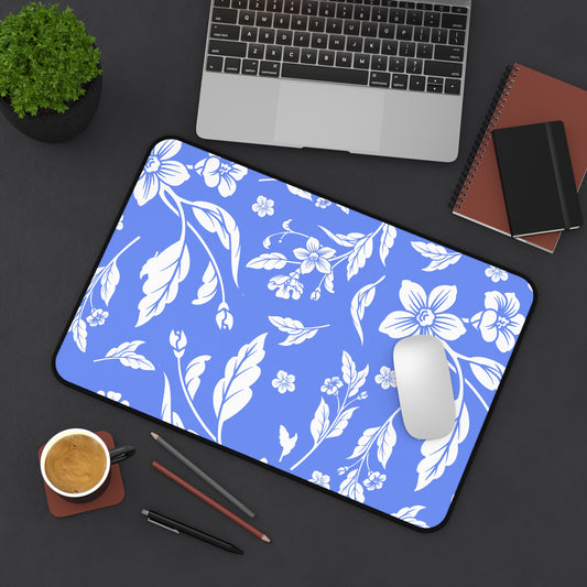 Periwinkle Floral Desk Pad (12x18, 12x22 or 16x32)