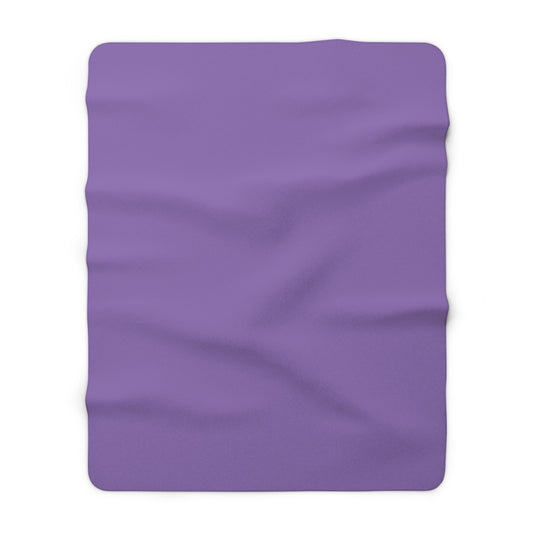 Purple Sherpa Fleece Blanket Cozy Plush Throw 3 Sizes Soft Warm Blanket