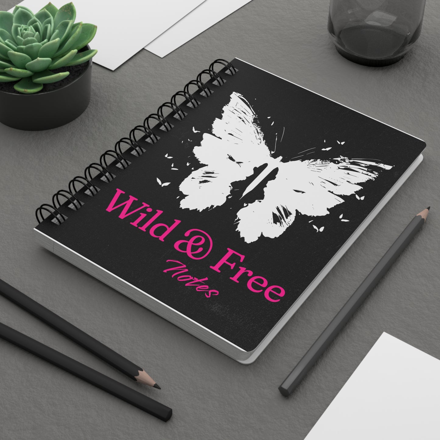 Wild and Free Spiral Journal Butterfly Notebook A5 Lined Journal