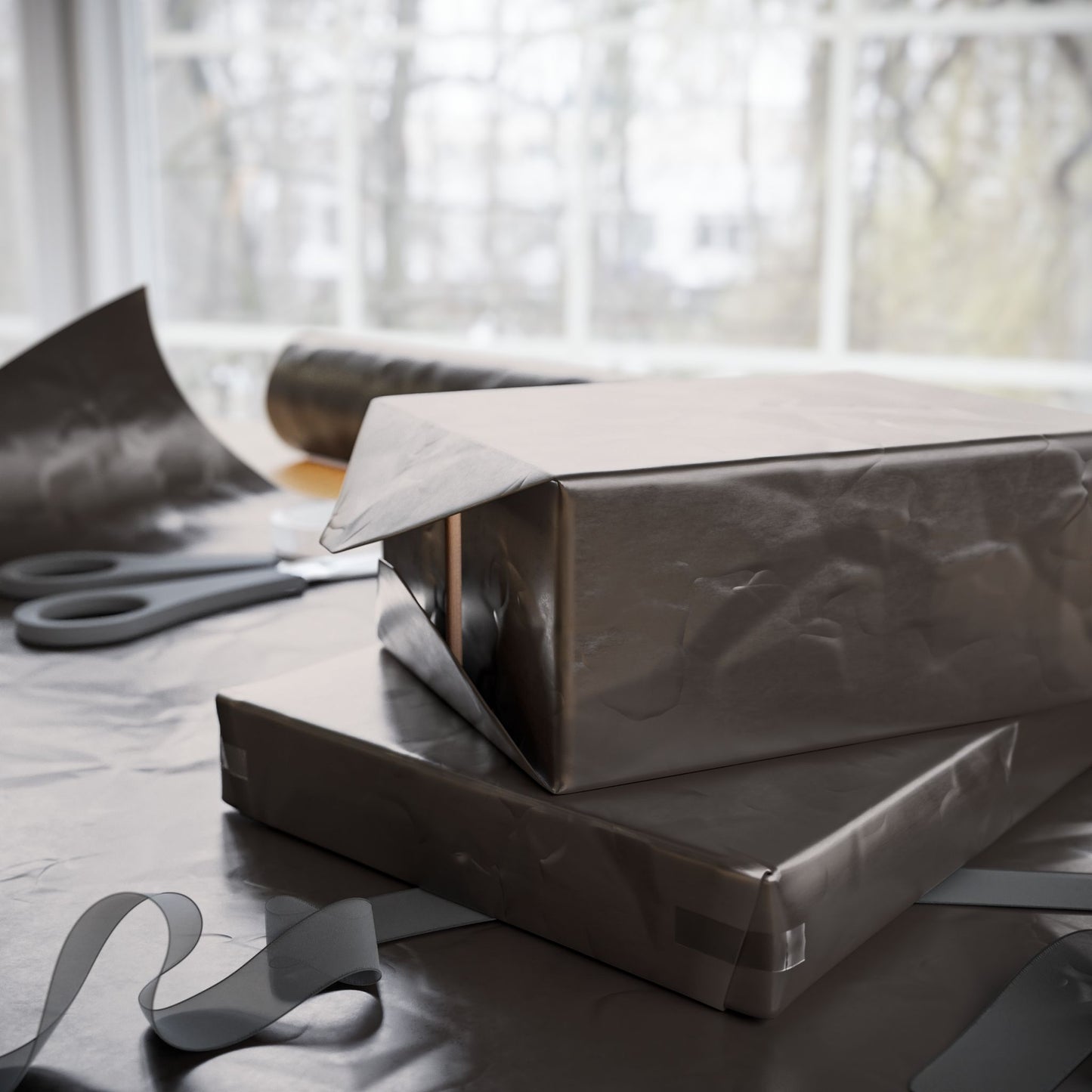 Copy of Muted Charcoal Wrapping Paper Matte or Glossy Gift Wrap 3 Sizes Fine Art Paper