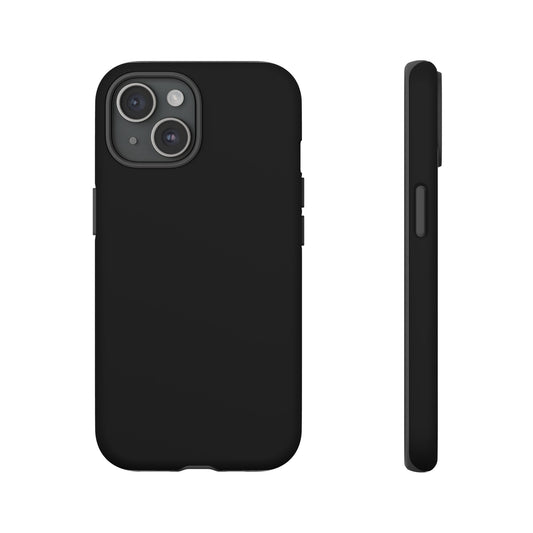 Black Tough Cell Phone Case Matte or Glossy Protective Case iPhone Samsung