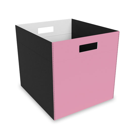 Light Pink Felt Storage Box Foldable Organizer Bin Home Storage Basket