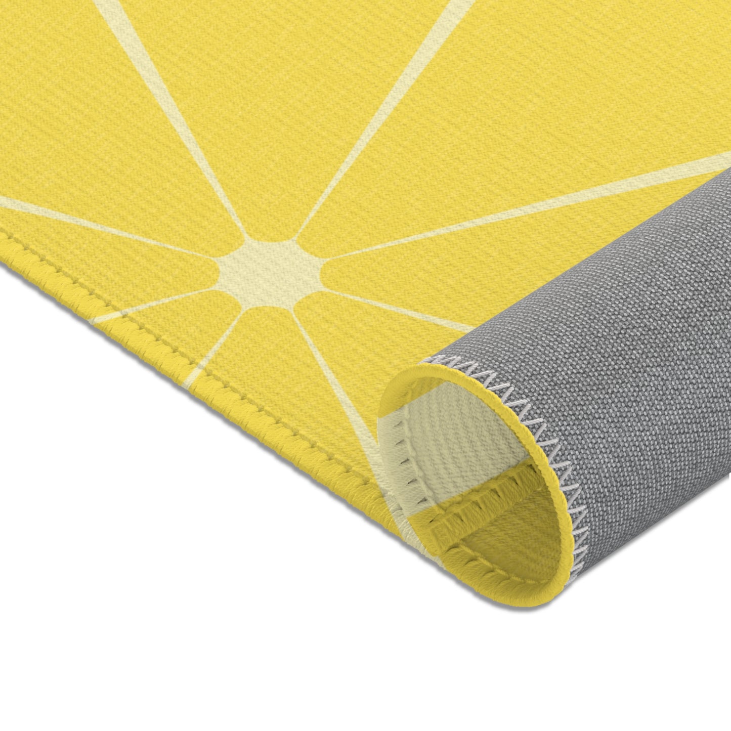 Lemon Kitchen Rug 24 x 36 Yellow Citrus Accent Rug Bright Fruit Kitchen Decor