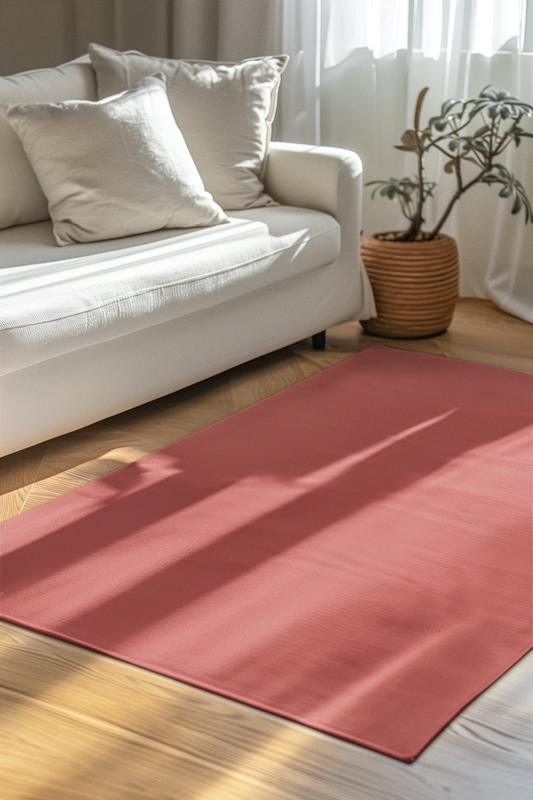 Red Autumns Rug 24 x 36 Solid Color Accent Rug Modern Home Decor