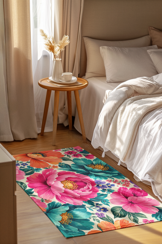 Dreamy Floral Area Rug 35 x 55 Floral Rectangle Rug