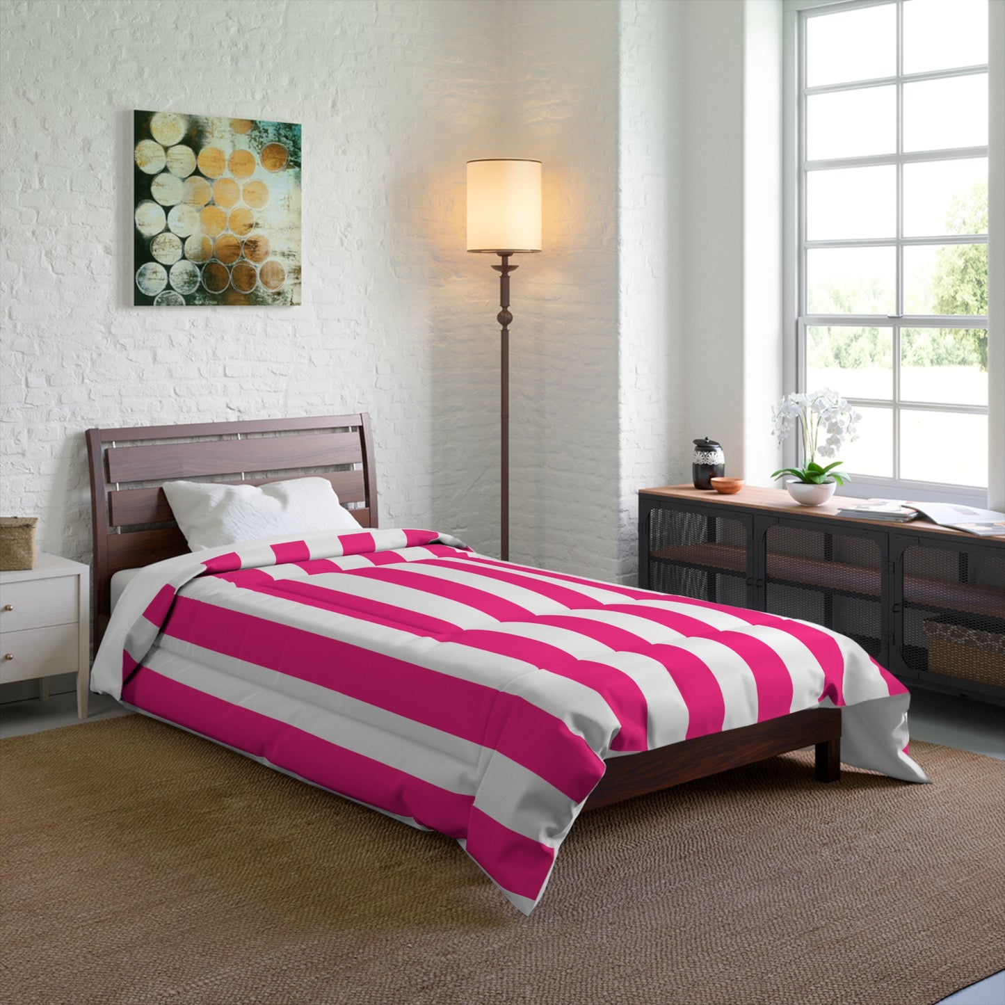 Pink Stripe Comforter Pink and White Striped Comforter Bedding