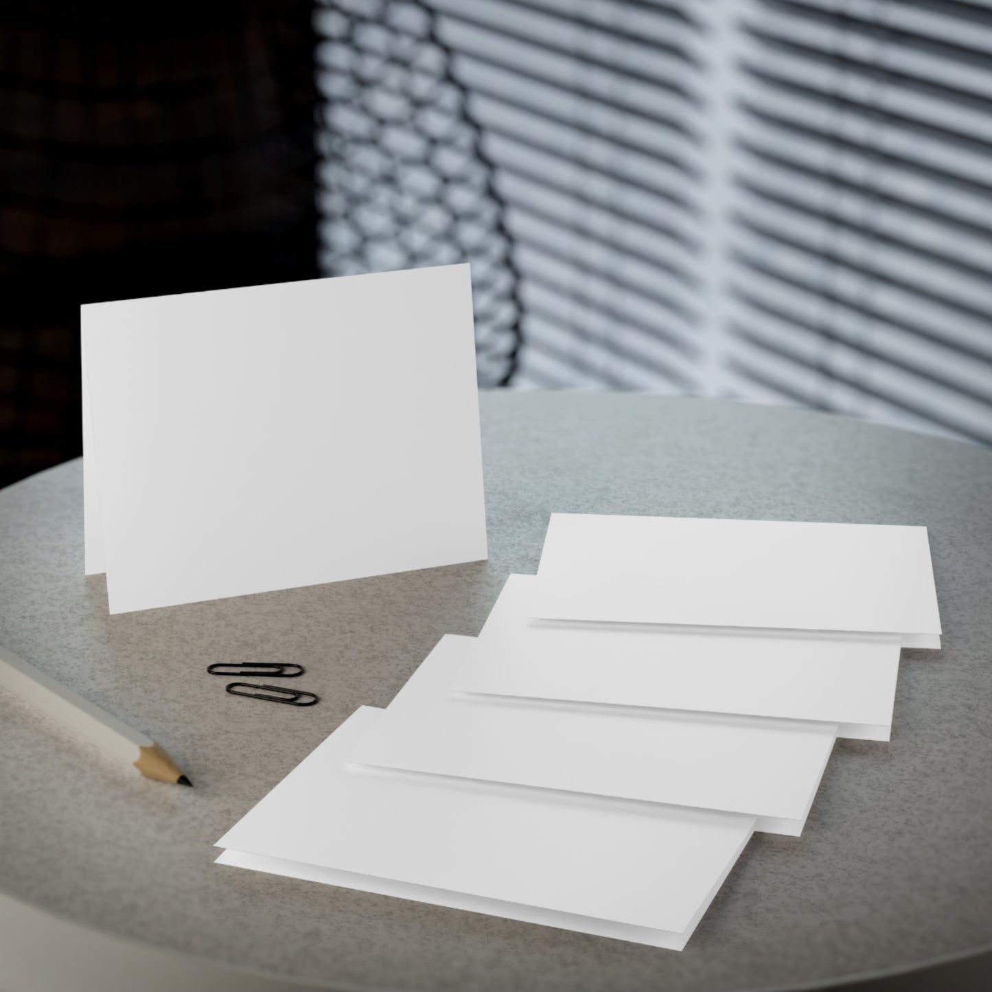 White Blank Folding Note Cards Pack of 5 w/ Envelopes | Coordinated Collection
