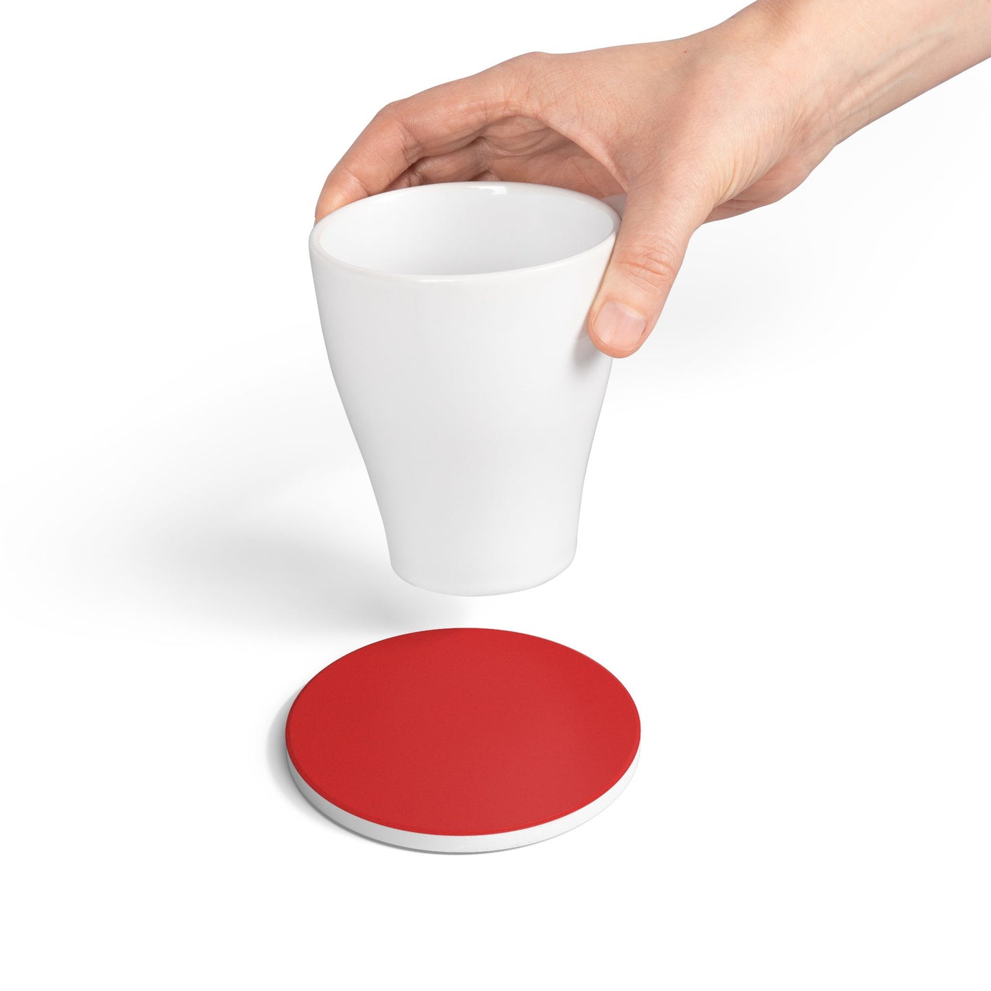 True Red Ceramic Coaster Round or Square | Coordinated Collection