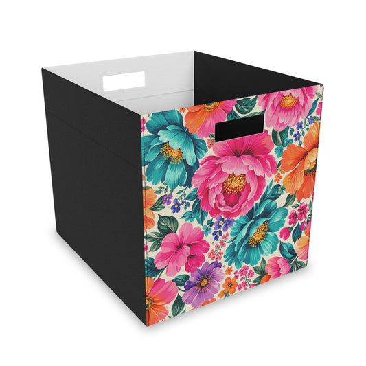 Dreamy Floral Felt Storage Box Floral Organizer Bin