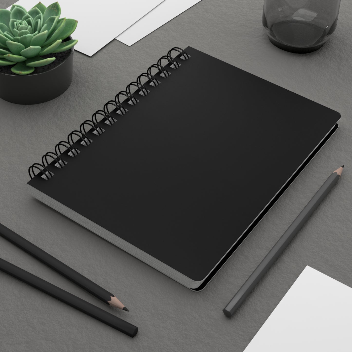 Black Spiral Lined Notebook 150 Page Journal | Coordinated Collection