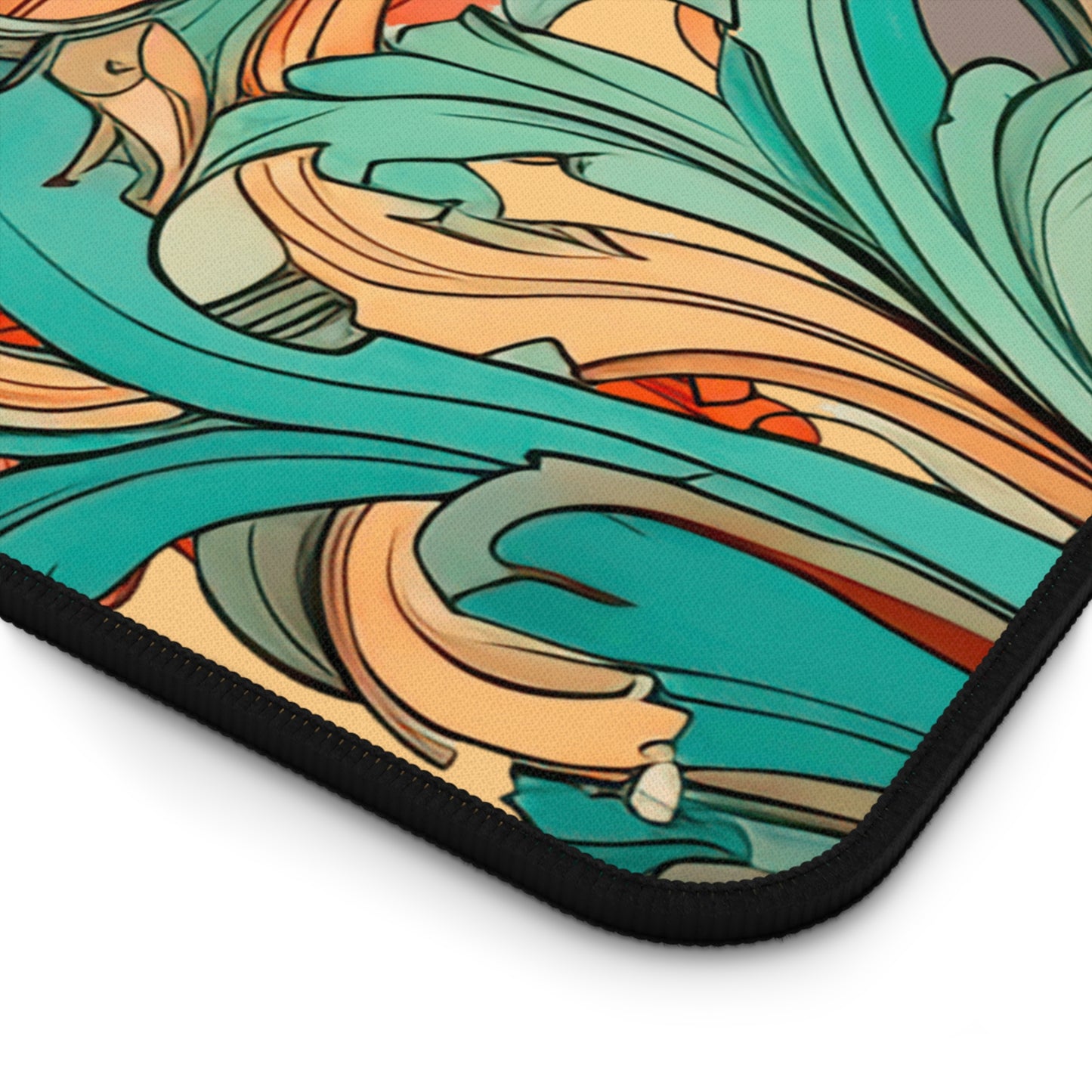 Coral Flourish Desk Mat Extended Mouse Pad (12x18, 12x22, 16x32)