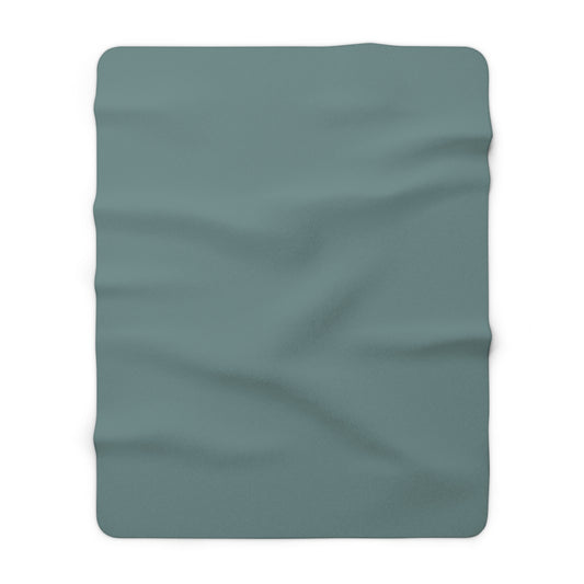 Dusty Blue Sherpa Fleece Blanket Cozy Plush Throw 3 Sizes Soft Warm Blanket