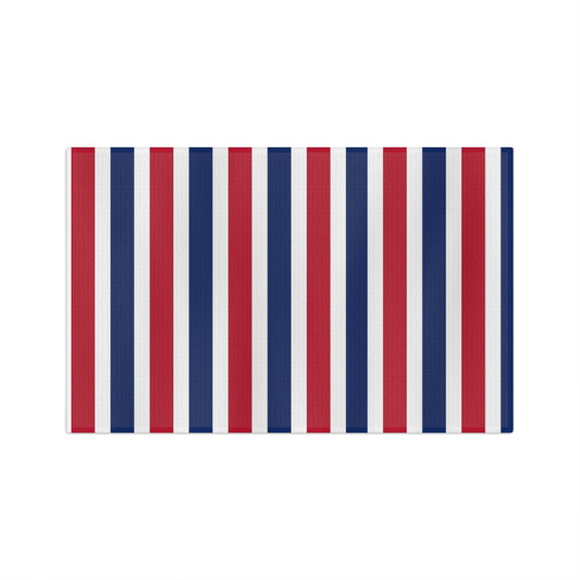 Red, White and Blue Stripe Microfiber Tea Towel