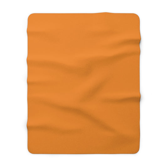 Tangerine Sherpa Fleece Blanket Cozy Plush Throw 3 Sizes Soft Warm Blanket