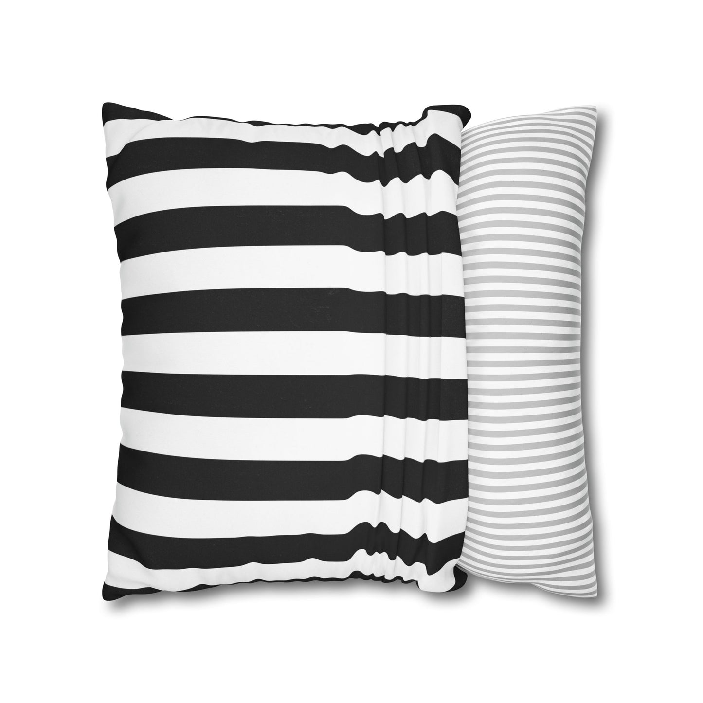 Black Stripe Canvas Pillow Cover 20x20