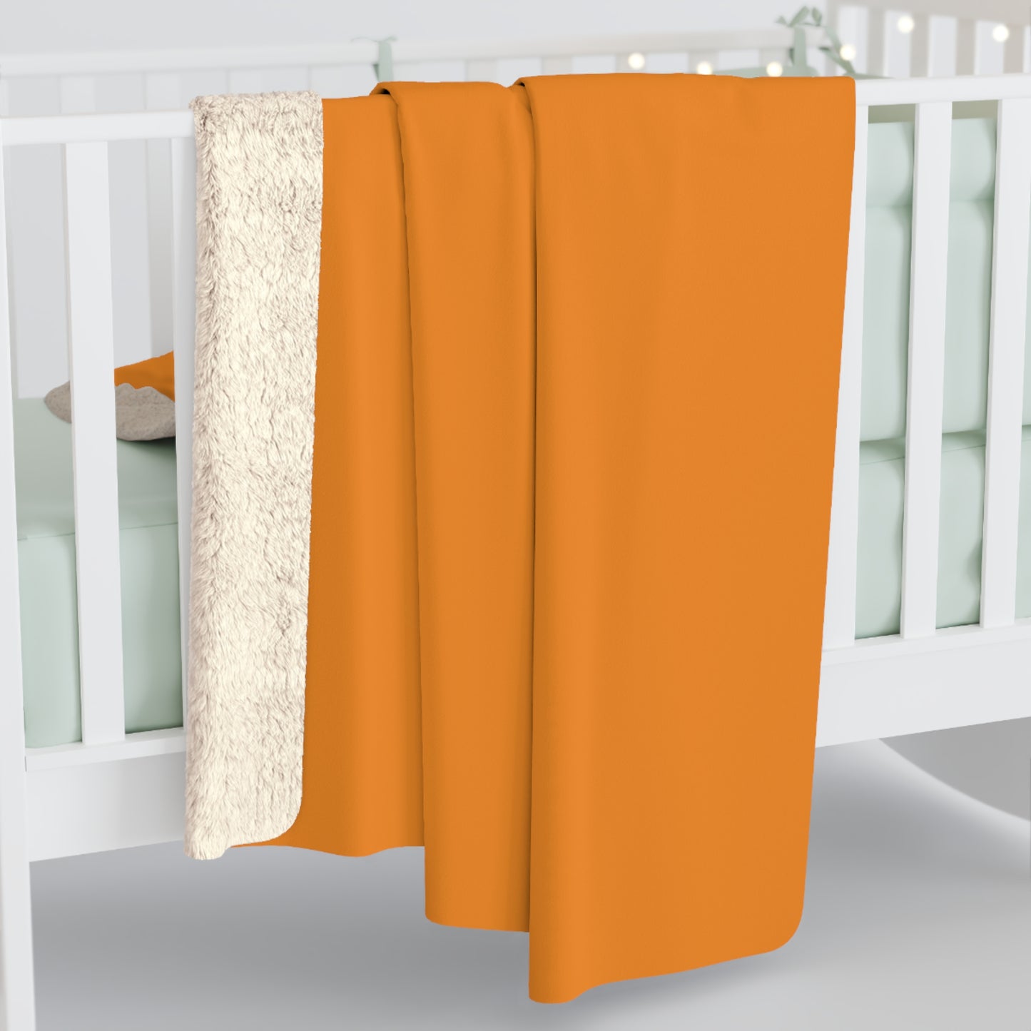 Tangerine Sherpa Fleece Blanket Cozy Plush Throw 3 Sizes Soft Warm Blanket