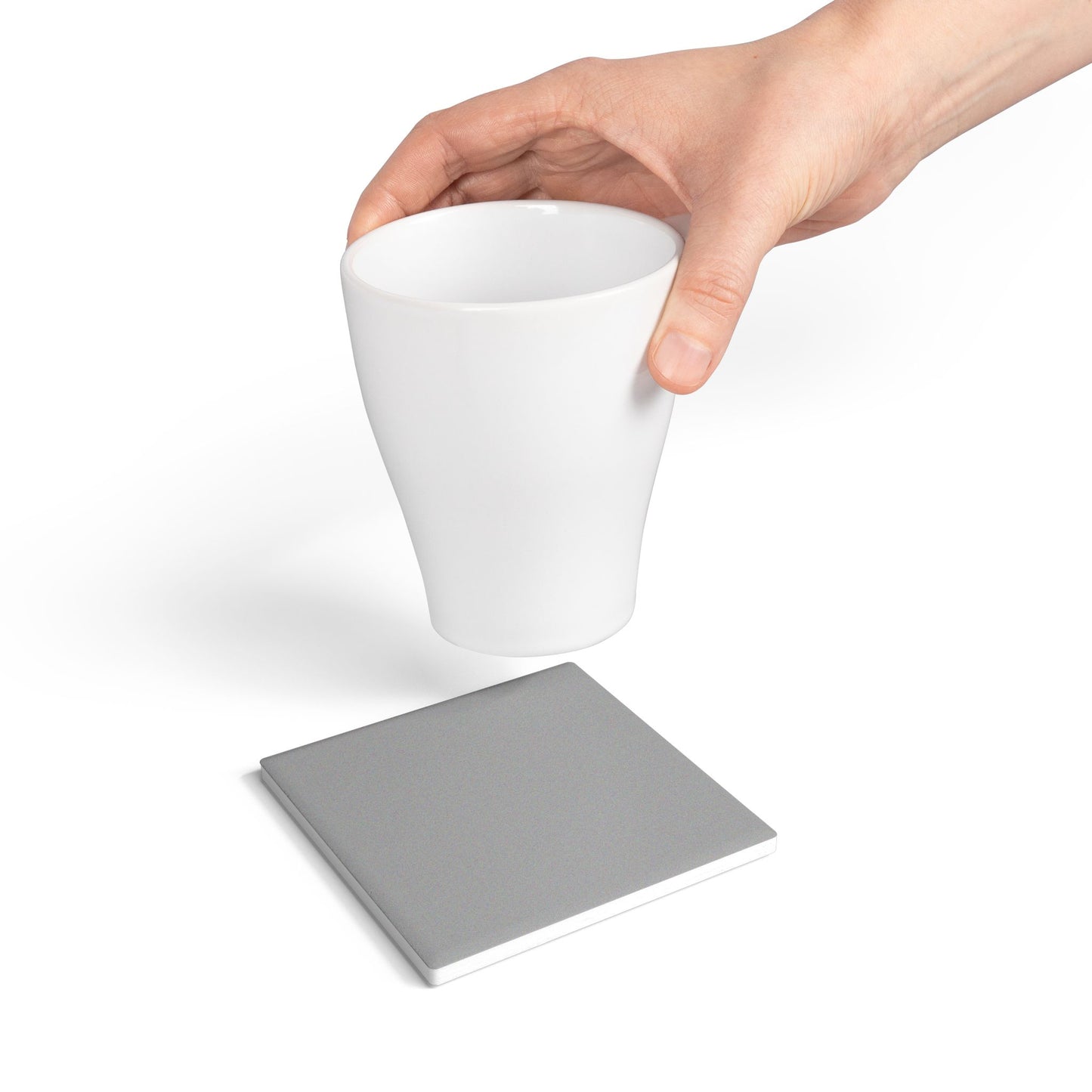 Grayscale Ceramic Coaster Round or Square | Coordinated Collection