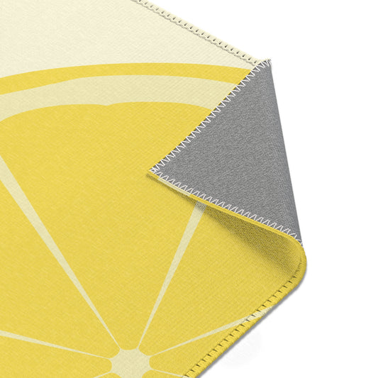 Lemon Kitchen Rug 24 x 36 Yellow Citrus Accent Rug Bright Fruit Kitchen Decor