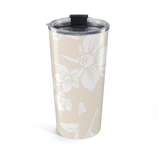 Latte Cream Floral 20oz Stainless Steel Tumbler | Coordinated Collection