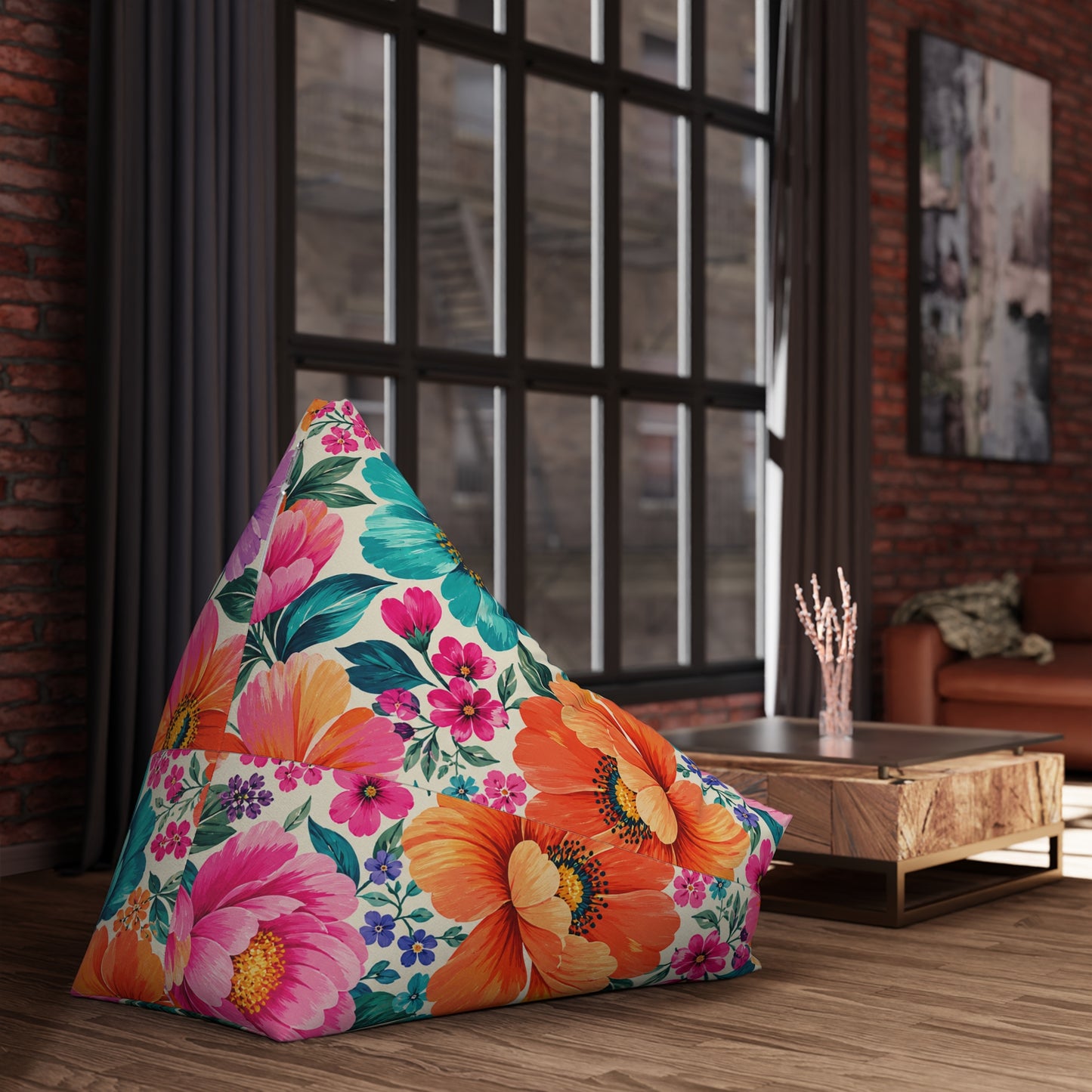 Dreamy Floral Bean Bag Chair Cover Floral Lounge Chair