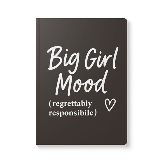Muted Charcoal Big Girl Mood A5 Lined Journal