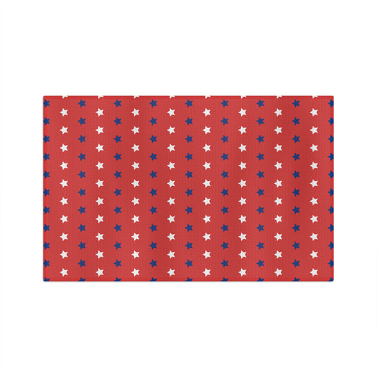 Red, White and Blue Stars Microfiber Tea Towel