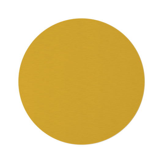 Honey Yellow Coordinated Round Rug 60 Inch Floor Rug Minimal Home Decor Living Room Rug