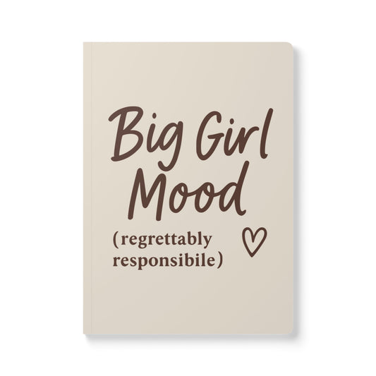 Latte Cream Big Girl Mood A5 Lined Journal