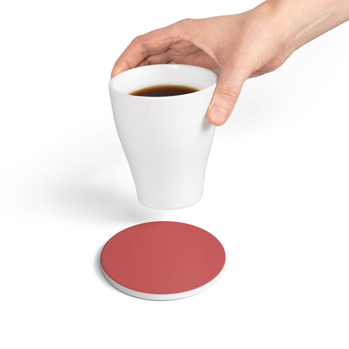 Red Autumns Ceramic Coaster Round or Square | Coordinated Collection