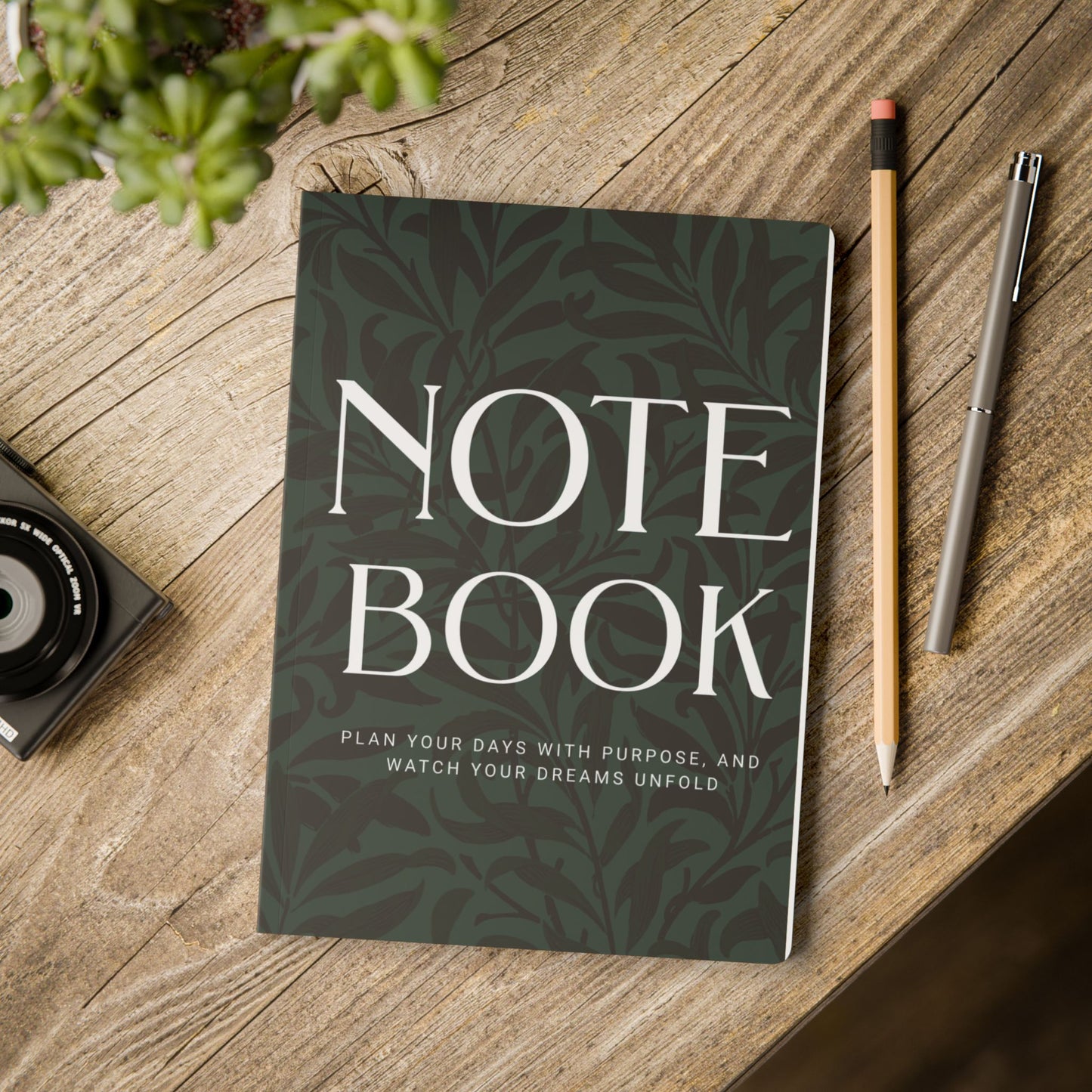 Forrest Leaves A5 Lined Journal Minimal Botanical Notebook | Coordinated Collection