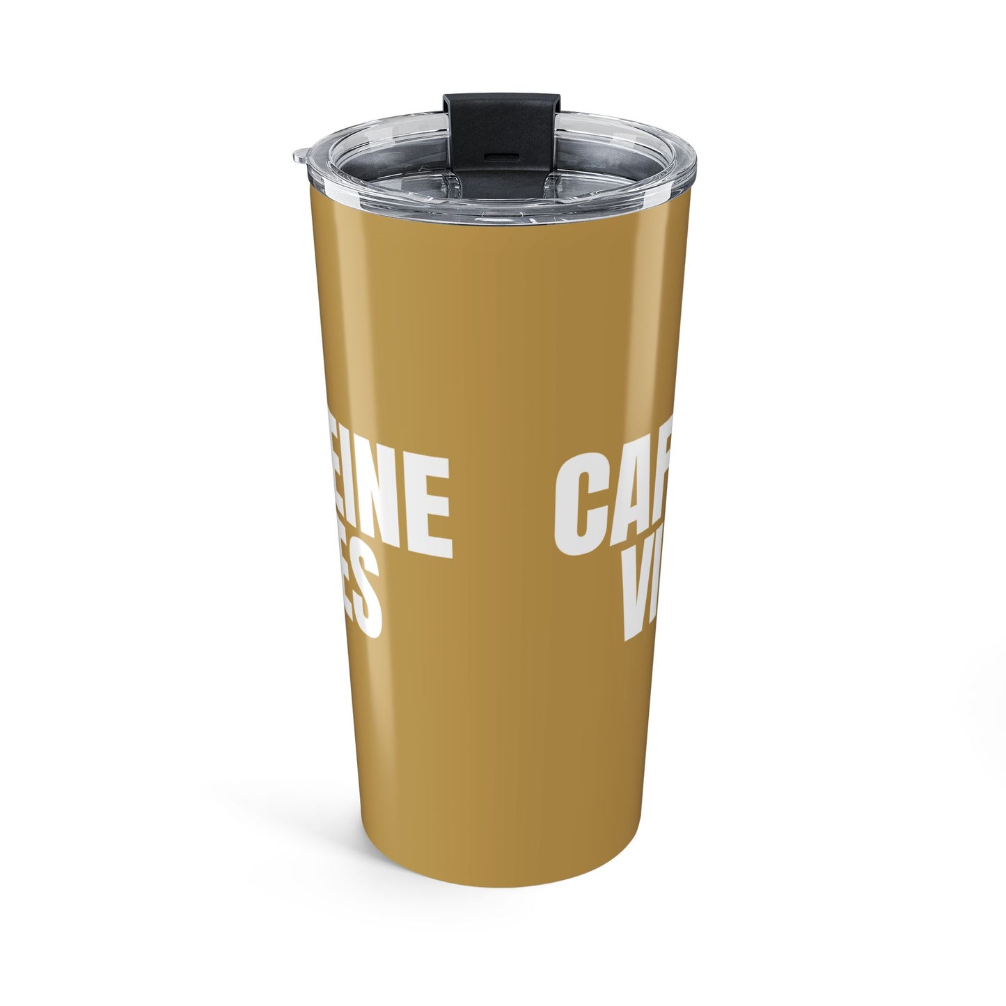 Muted Gold Caffeine Vibes 20oz Stainless Steel Tumbler | Color Coordinated Collection
