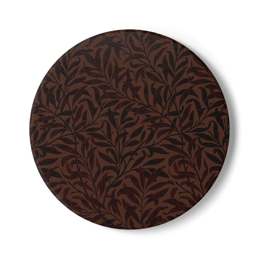 Chocolate Brown Leaves Coaster Square or Round Color Coordinated Collection